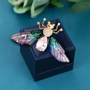 Crystal Bee Butterfly Insect Brooch/Pin